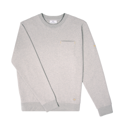 Sweatshirt gris chiné en coton biologique – 400 gr