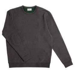 Organic cotton sweatshirt – Mottled dark grey – 400 gr