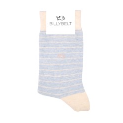 Cotton socks Wide StripesBlue sky / Beige