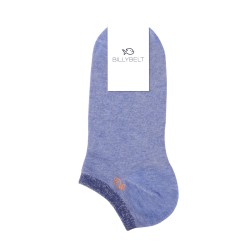 Plain Mottled light blue ankle socks