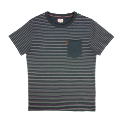 Green striped T-shirt Heavy recycled cotton