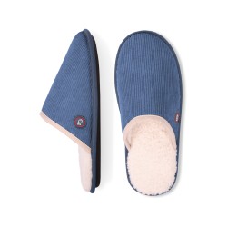 SLIPPERS - RIBBED NAVY