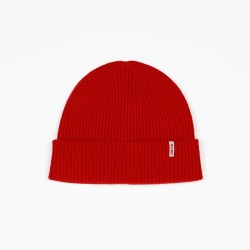 Red lambswool beanie