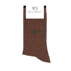 Socks in combed cotton Square - Brown