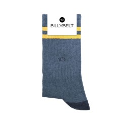 Socks in combed cotton Retro - Melanged blue