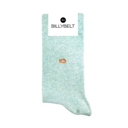 Socks in combed cotton Plain - Blue green