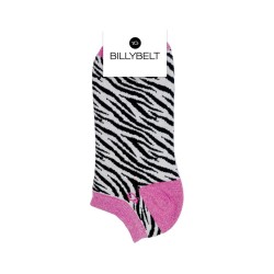 Ankle socks in combed cotton Zebra - Black and white
