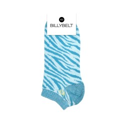 Ankle socks in combed cotton Zebra - Blue