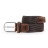 woven elastic belt brown