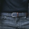 woven belt for men blue braided belt